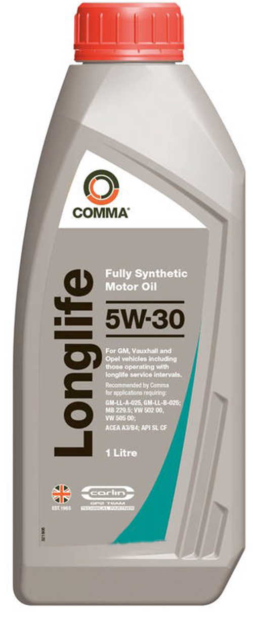 Моторное масло Comma синтетическое 5W30 LONGLIFE 1л
