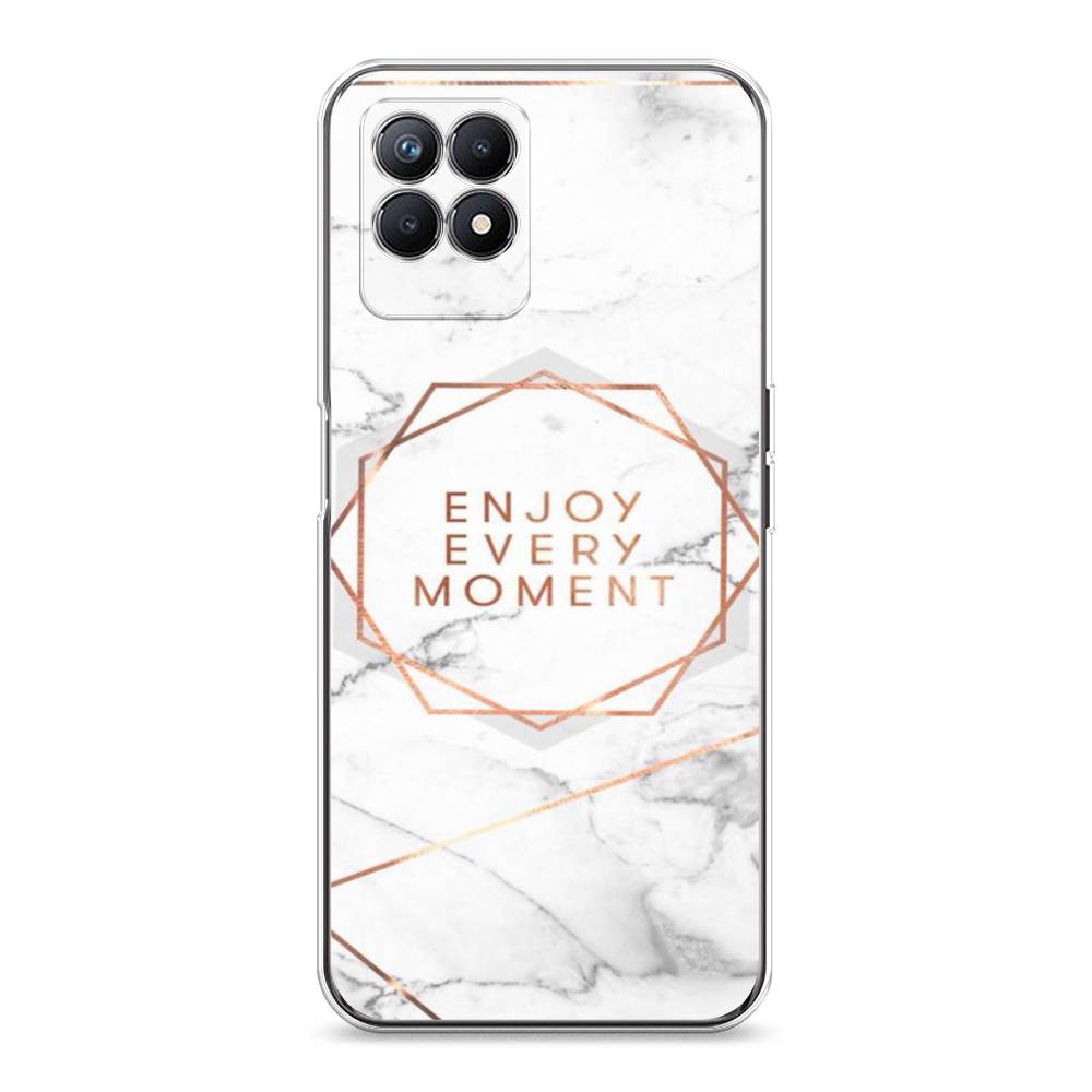 

Чехол Awog на Realme 8i "Enjoy every moment мрамор", Разноцветный, 257350-7