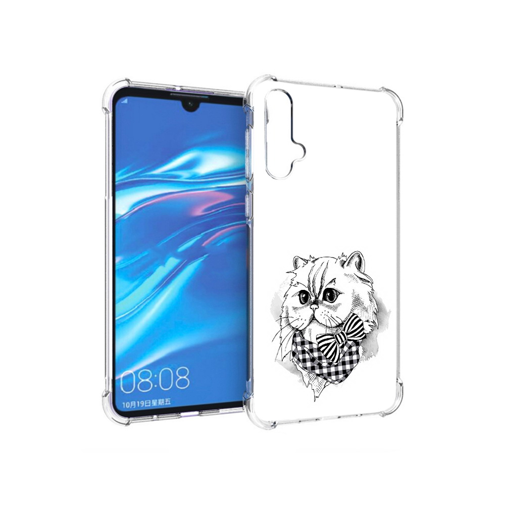 

Чехол MyPads Tocco для Huawei Nova 5 нарисованная красивая кошечка, Прозрачный, Tocco