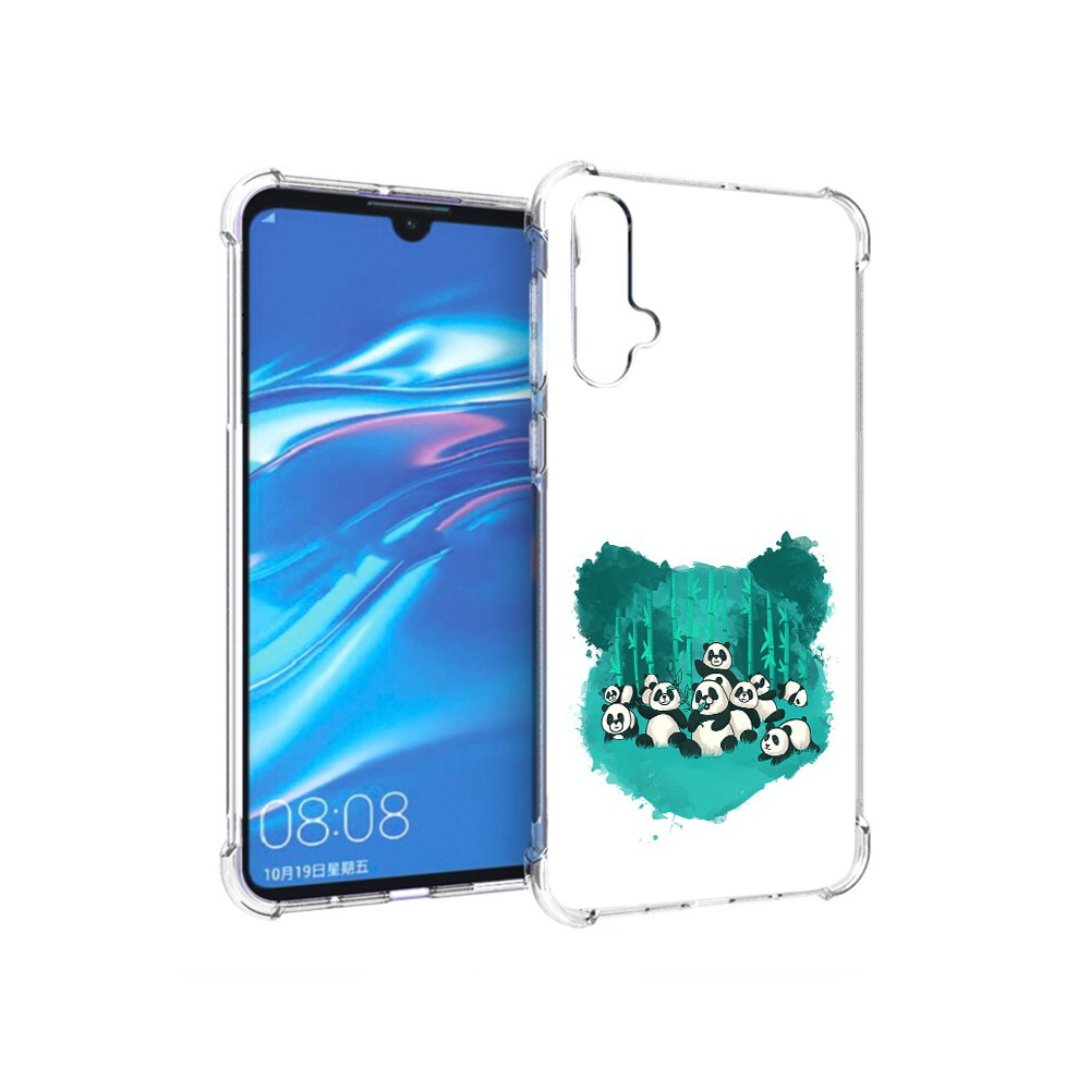 

Чехол MyPads Tocco для Huawei Nova 5 нарисованные панды, Прозрачный, Tocco