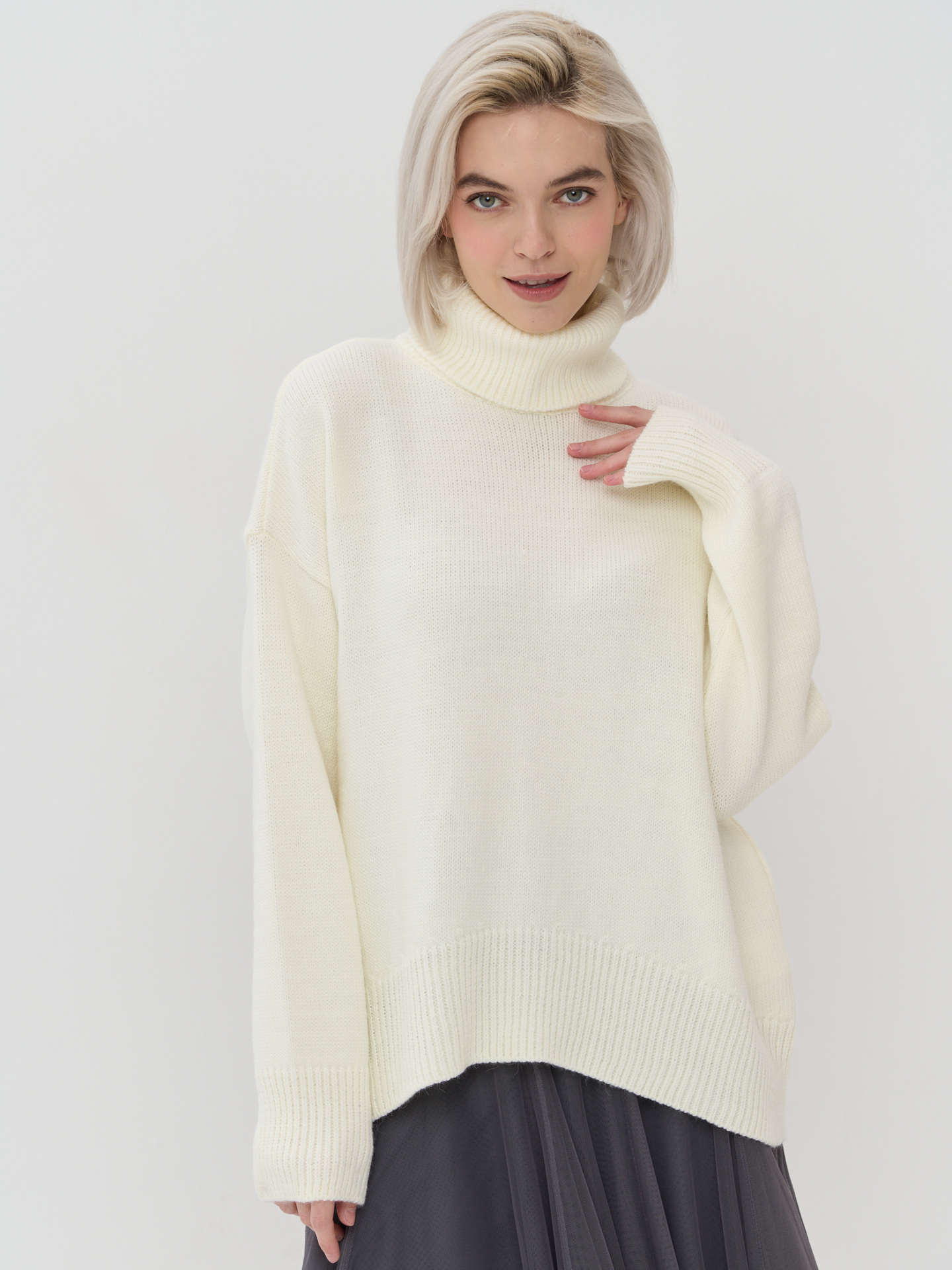 

Свитер женский BE YOU 7232-40164 белый 42-48 RU, 7232-40164