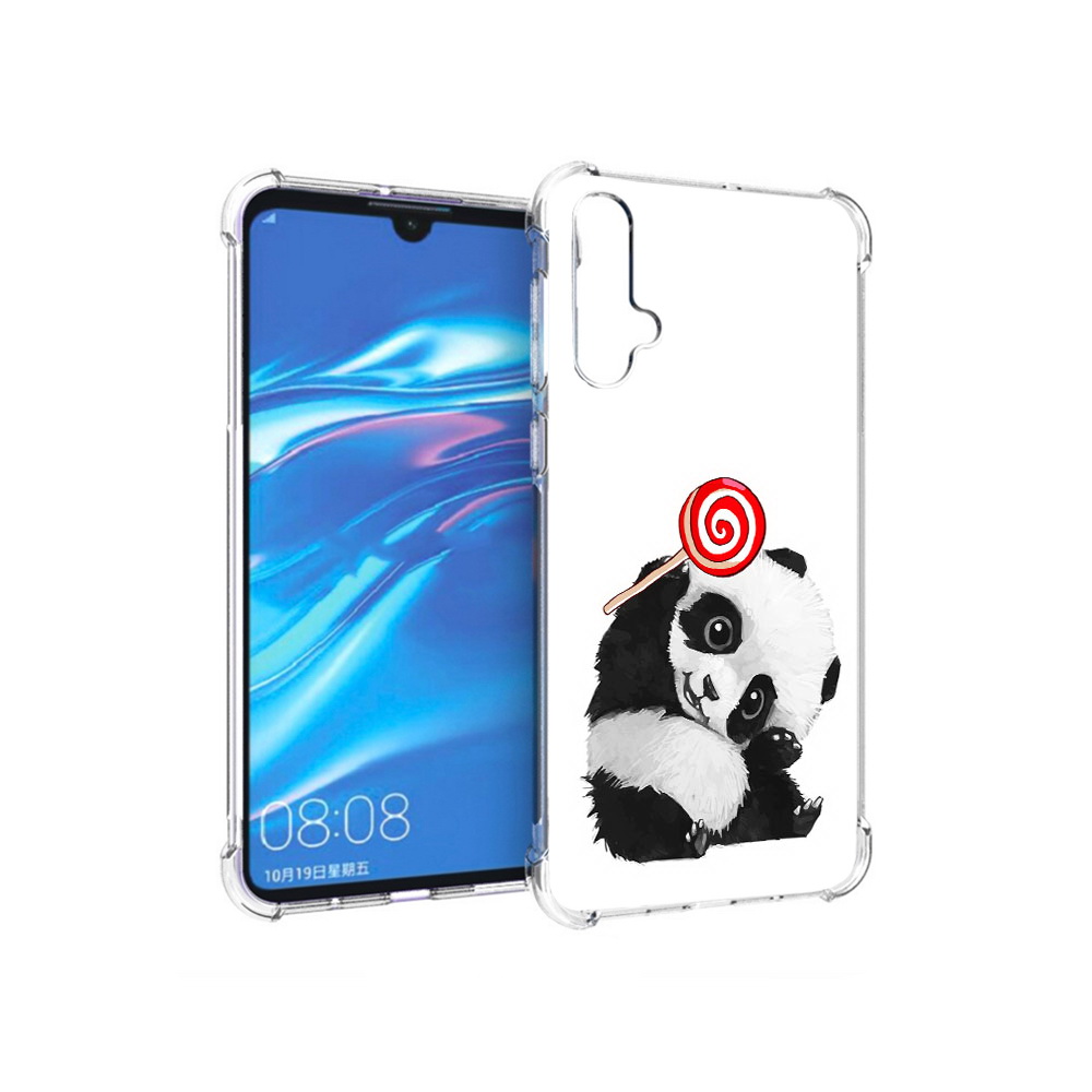 

Чехол MyPads Tocco для Huawei Nova 5 панда с леденцом, Прозрачный, Tocco