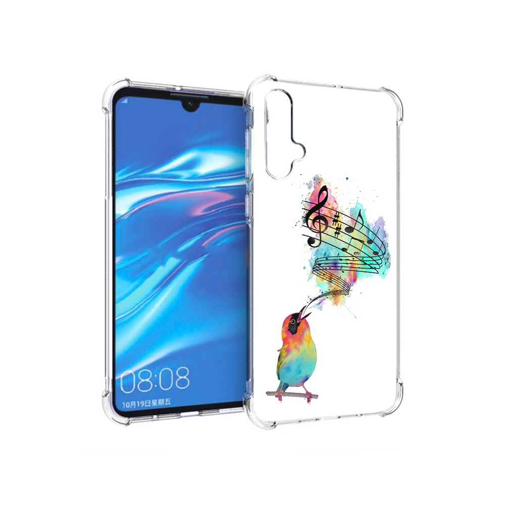 

Чехол MyPads Tocco для Huawei Nova 5 певчая птичка, Прозрачный, Tocco