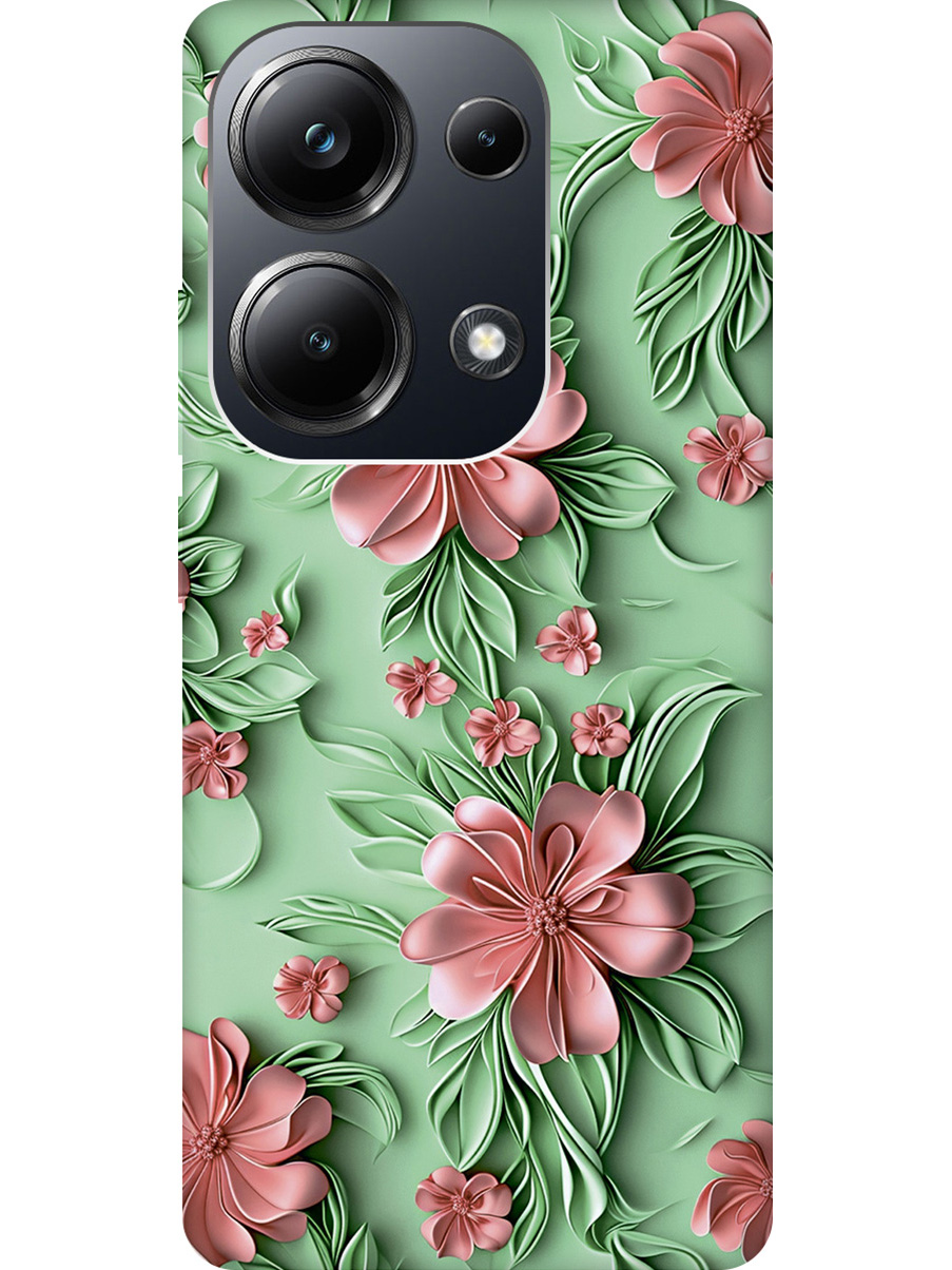 

Силиконовый чехол на Xiaomi Redmi Note 13 Pro 4G / Poco M6 Pro 4G с принтом 874383, Прозрачный;зеленый;розовый, 779826821