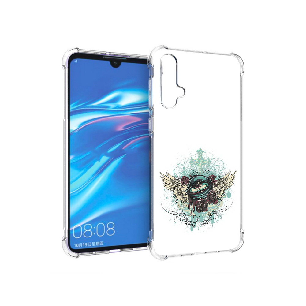 Чехол MyPads Tocco для Huawei Nova 5 плачущий глаз с крыльями