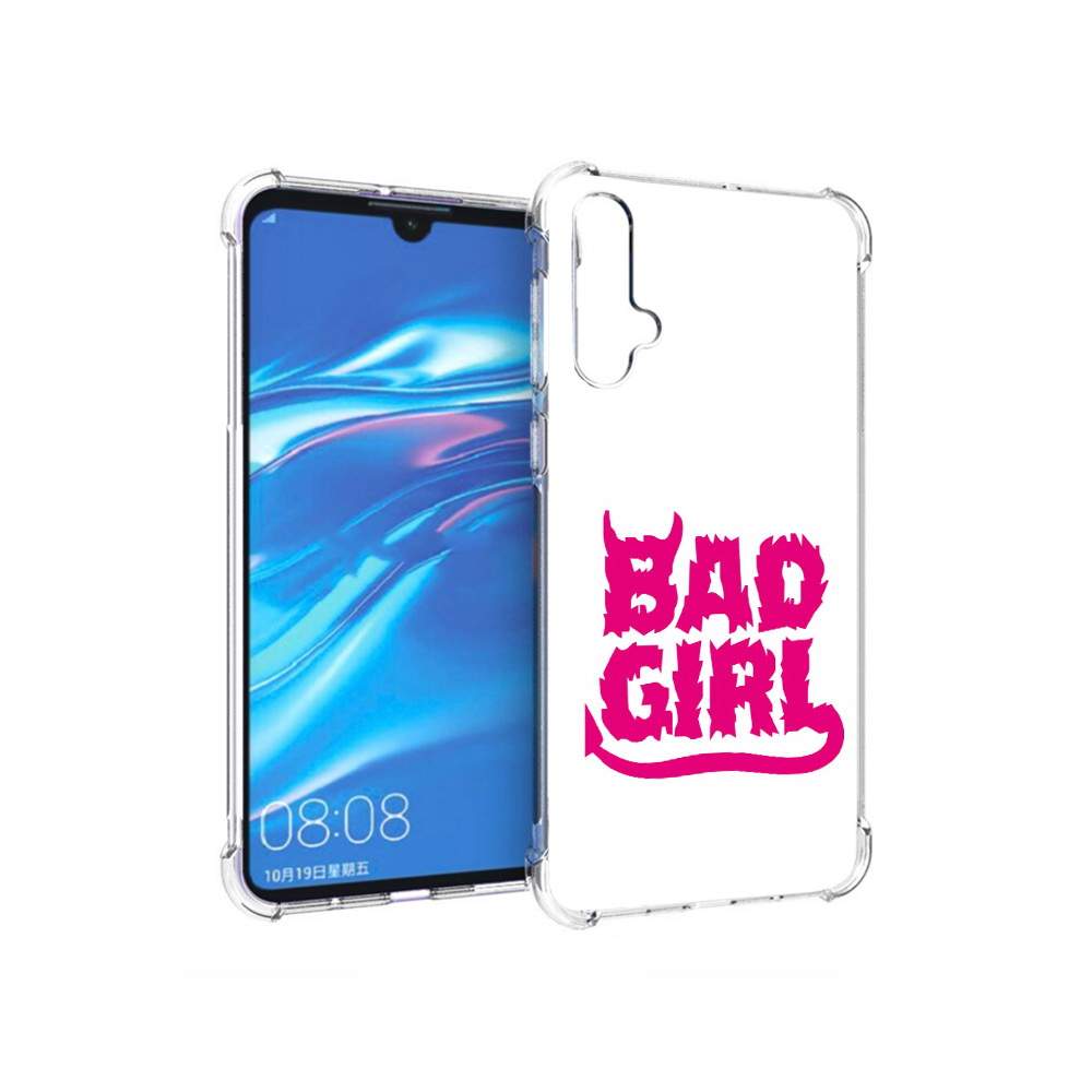 

Чехол MyPads Tocco для Huawei Nova 5 плохая девочка, Прозрачный, Tocco