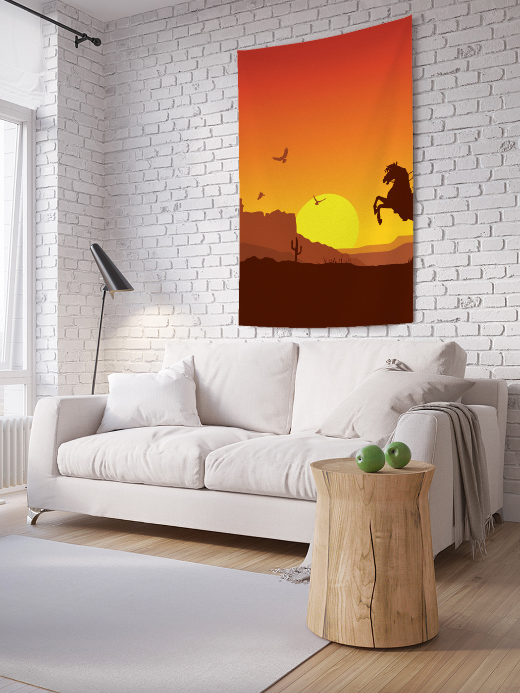 

Вертикальное фотопанно на стену JoyArty Ковбой в прериях 150x200 см, Ковбой в прериях