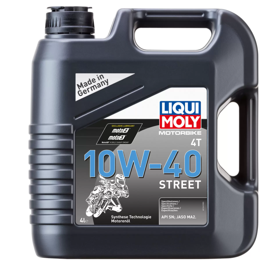 Моторное масло LIQUI MOLY синтетическое Motorbike 4T Street 10W40 4л 100058684139