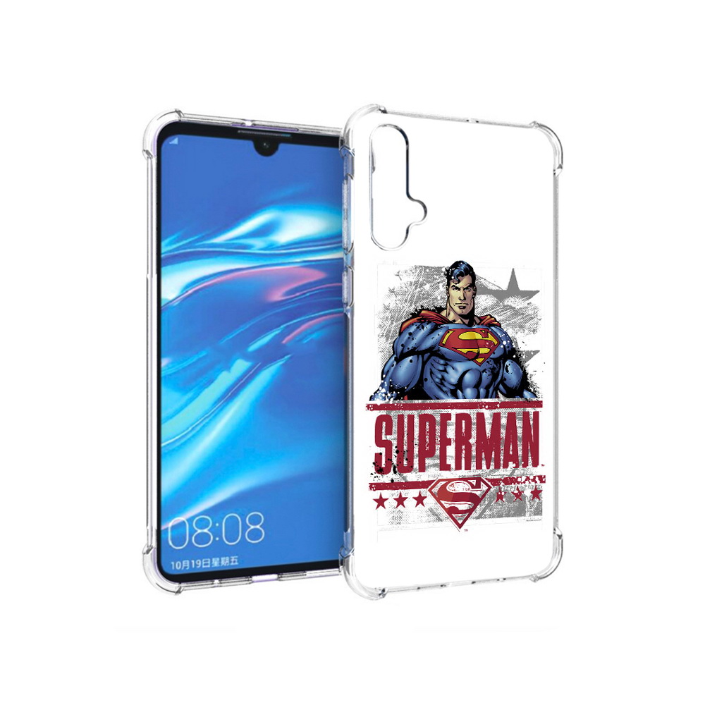 

Чехол MyPads Tocco для Huawei Nova 5 рисунок супермен, Прозрачный, Tocco