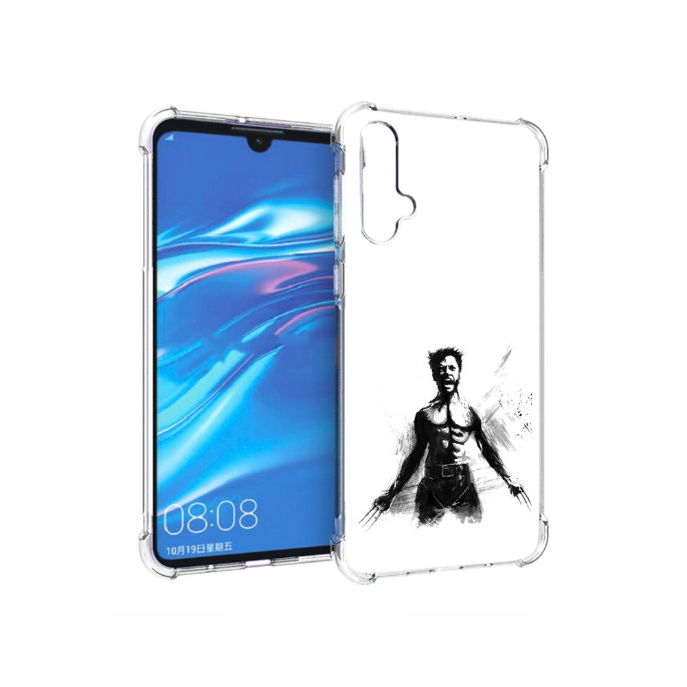 

Чехол MyPads Tocco для Huawei Nova 5 росомаха, Прозрачный, Tocco