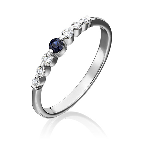 

Кольцо из золота р. 16,5 PLATINA jewelry 01-0613-00-105-1120-30, сапфир\бриллиант, 01-0613-00-105-1120-30