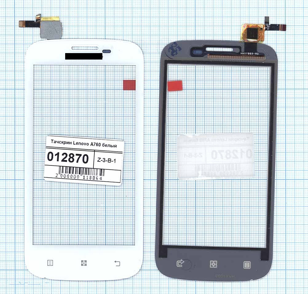 

Сенсорное стекло (тачскрин) для Lenovo A760 белое, Белый, для Lenovo A760