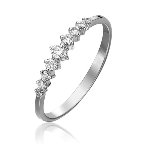 

Кольцо из белого золота р. 17,5 PLATINA jewelry 01-0641-00-101-1120-30, бриллиант, 01-0641-00-101-1120-30