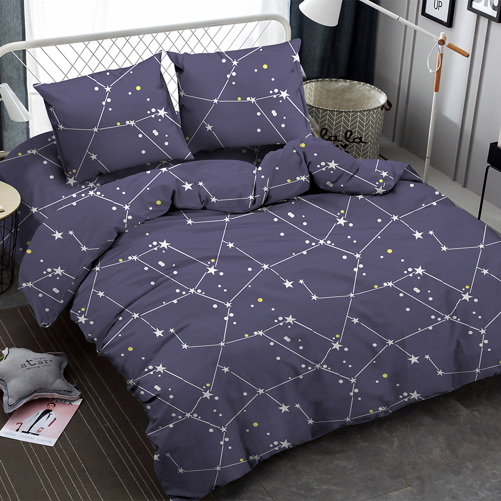

Комплект постельного белья Amore Mio Asterisk Мако-сатин, 1,5 спальный, Микрофибра, BZ QR Asterisk SINGLE M