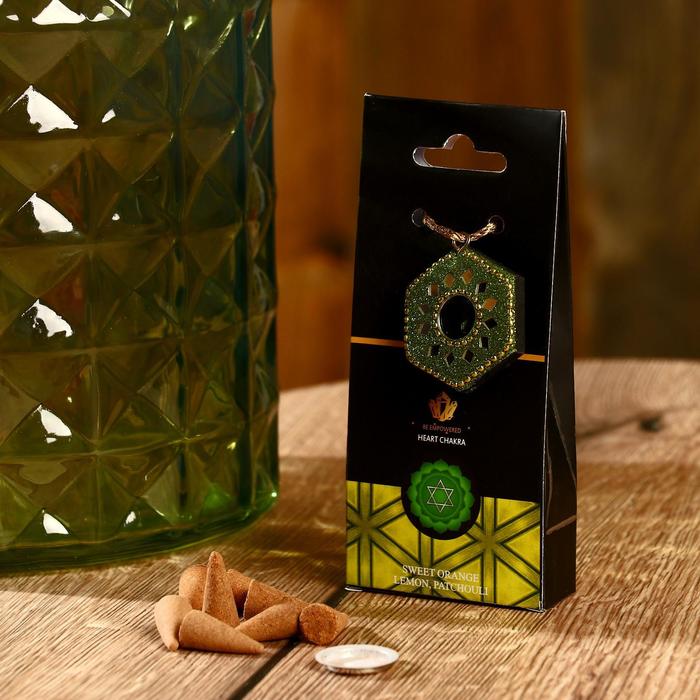 

Аромаконусы Chakra 40 шт и подставка Сладкий апельсин, лимон и пачули