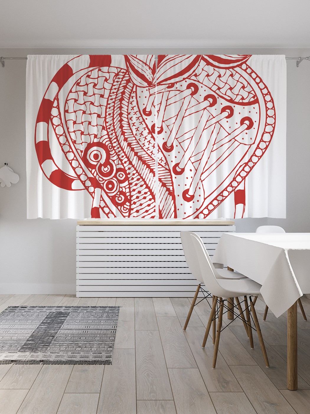 

Классические шторы JoyArty "Символическое сердце", Oxford DeLux, 2 полотна 145x180 см, Символическое сердце