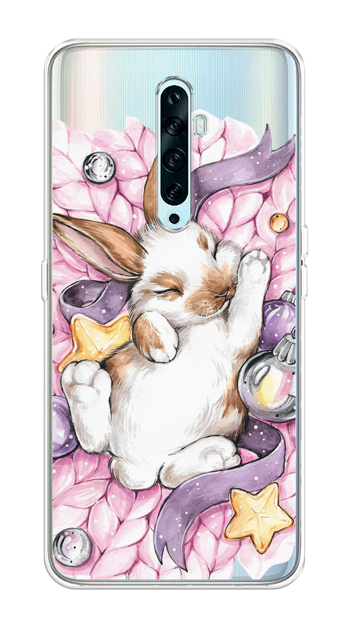

Чехол на Oppo Reno 2Z "Кролик спит", Розовый;белый, 251850-5
