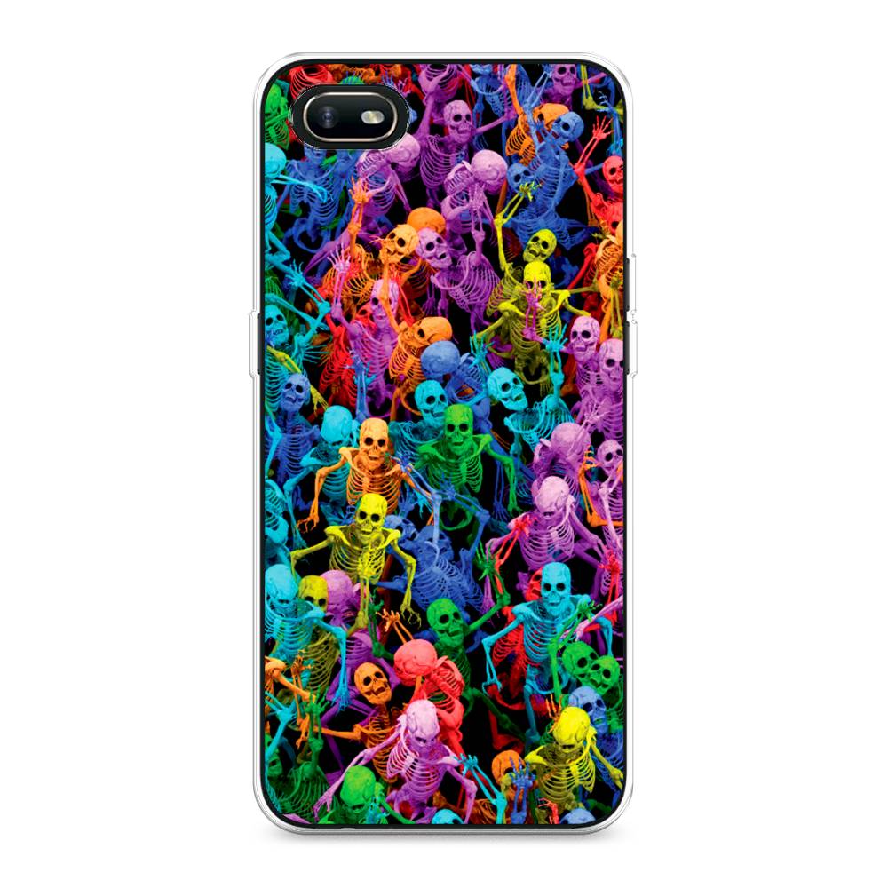

Чехол для Oppo A1k "Вечеринка скелетов", Фиолетовый;желтый;оранжевый, 252150-6