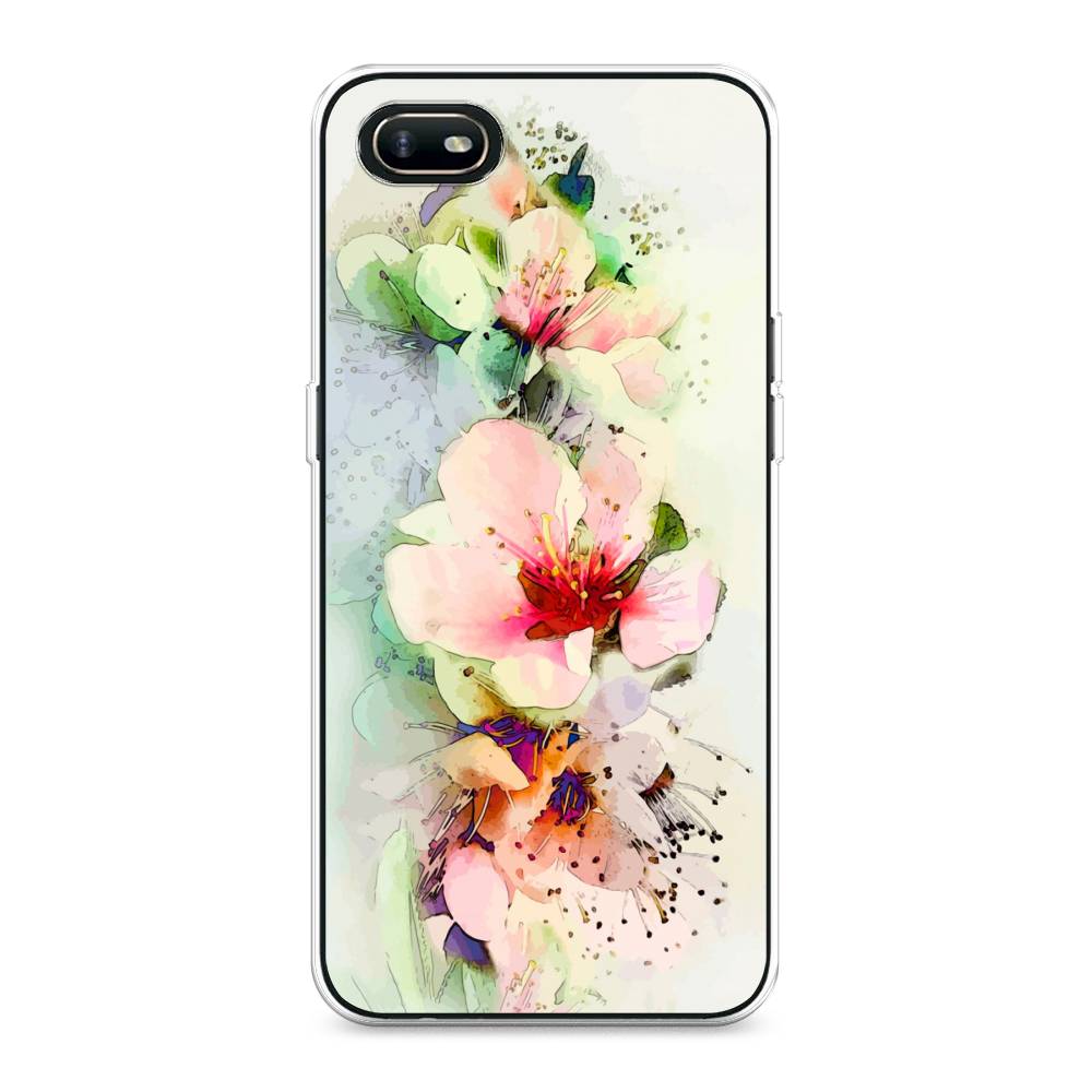 

Чехол для Oppo A1k "Нежные цветы", Зеленый;розовый, 252150-2