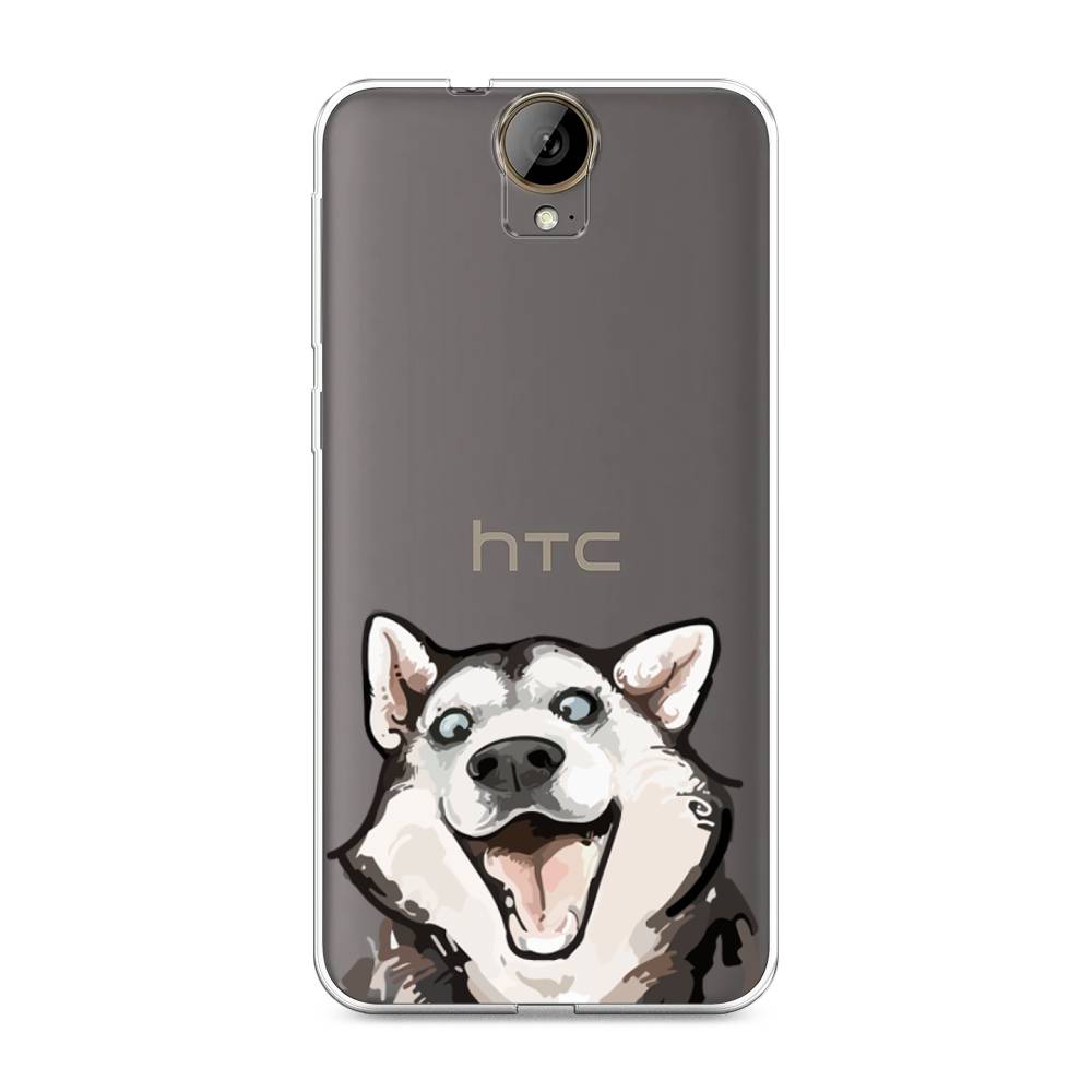 

Чехол Awog на HTC One E9 Plus "Радостный хаски", Белый;голубой;черный, 102250-1