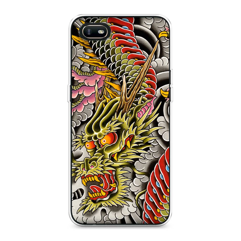 

Чехол для Oppo A1k "Японский дракон", Желтый;розовый;красный, 252150-4