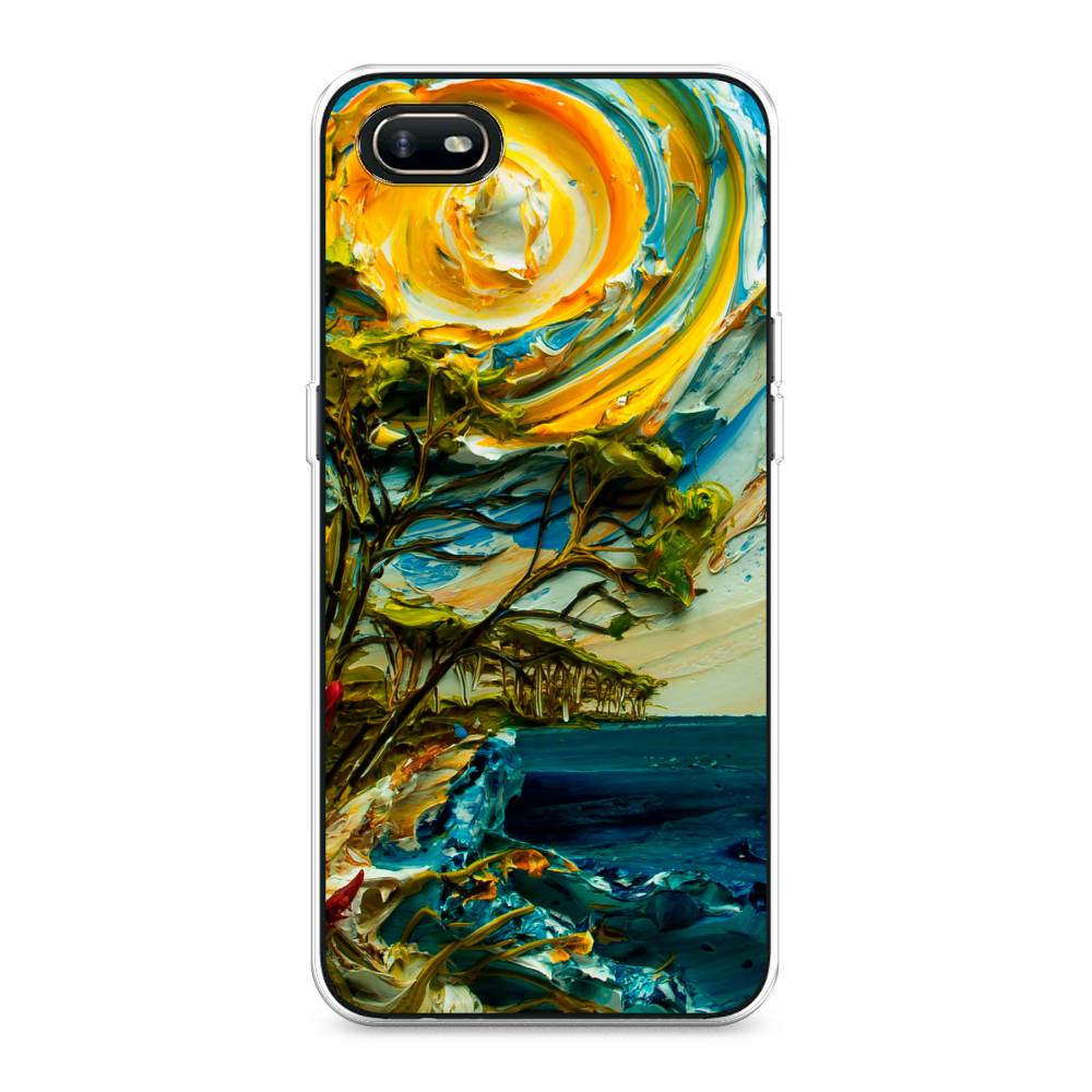 

Чехол для Oppo A1k "Солнце живопись", Желтый;синий, 252150-4