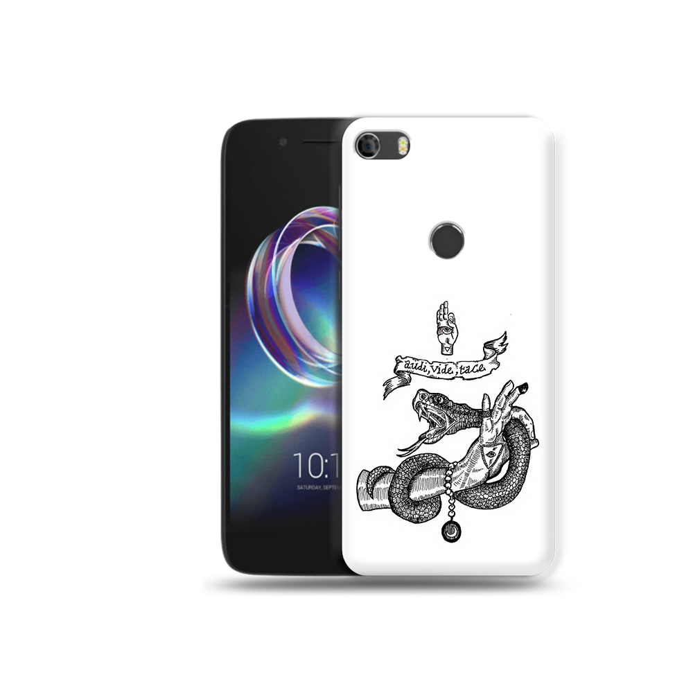 

Чехол MyPads Tocco для Alcatel Idol 5 змея на руке рисунок (PT82010.678.366), Прозрачный, Tocco