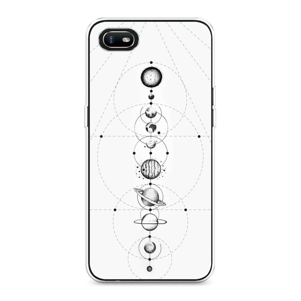 

Чехол для Oppo A1k "Парад планет", Серый, 252150-2