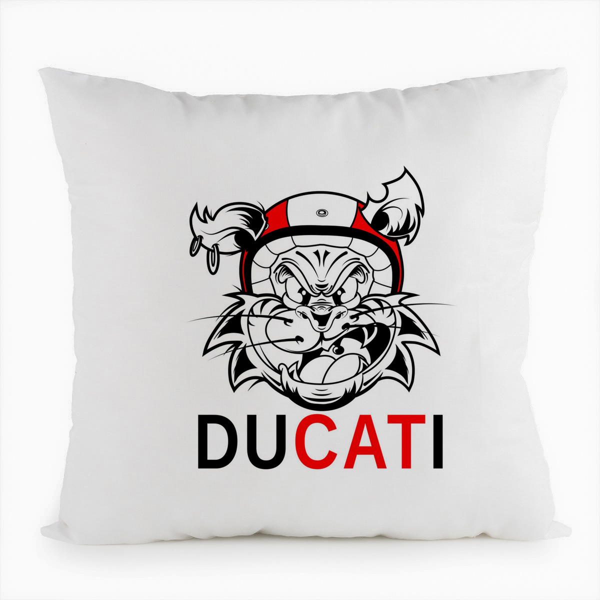 

Подушка белая CoolPodarok Ducati, Белый