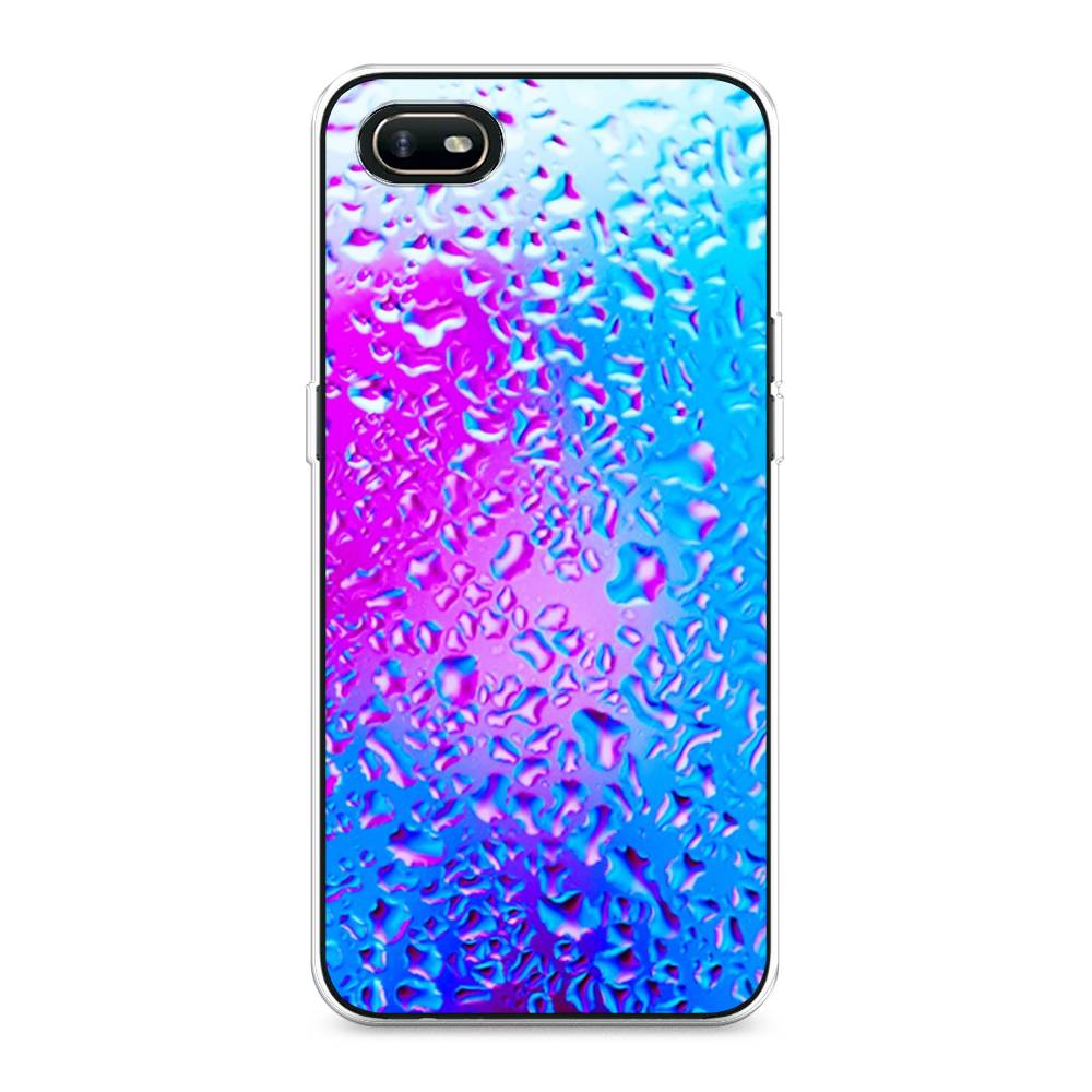 

Чехол для Oppo A1k "Капли на стекле", Голубой;розовый, 252150-3