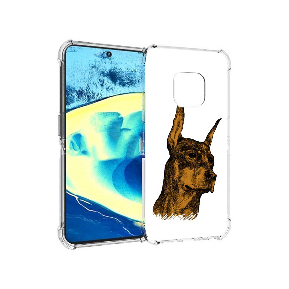 

Чехол MyPads Tocco для Nokia XR20 скетч доберман (PT161671.111.605), Прозрачный, Tocco