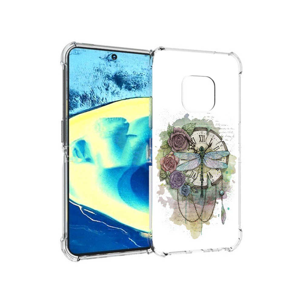 

Чехол MyPads Tocco для Nokia XR20 старинные часы в цветах (PT161671.111.621), Прозрачный, Tocco