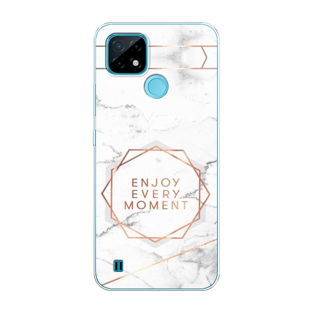 

Чехол Awog на Realme C21 "Enjoy every moment мрамор", Разноцветный, 254950-7