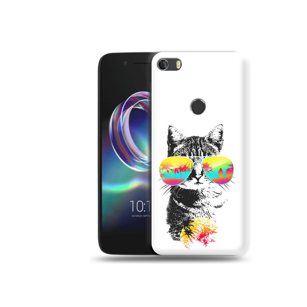 

Чехол MyPads Tocco для Alcatel Idol 5 крутой кот (PT82010.678.425), Прозрачный, Tocco