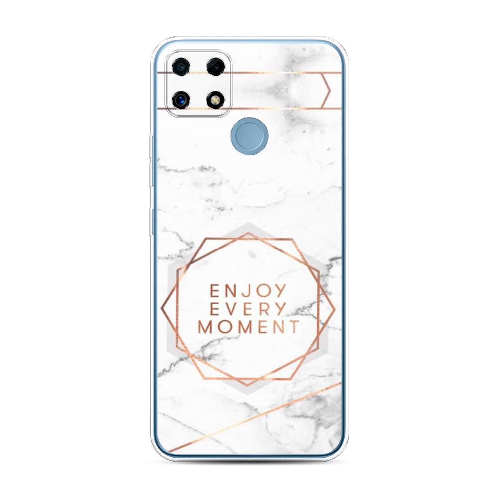 

Чехол Awog на Realme C25/C25s "Enjoy every moment мрамор", Разноцветный, 257450-7
