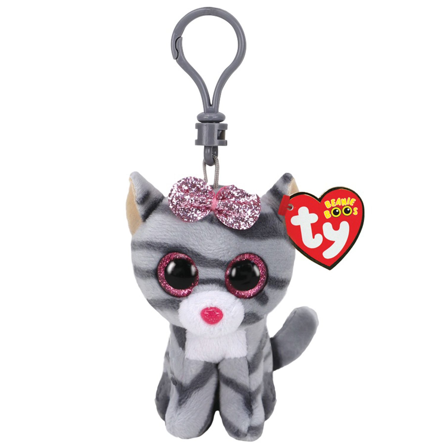 

Мягкая игрушка брелок TY Кики кошка серая 10 см., 35243, Кики кошка серая, 35243