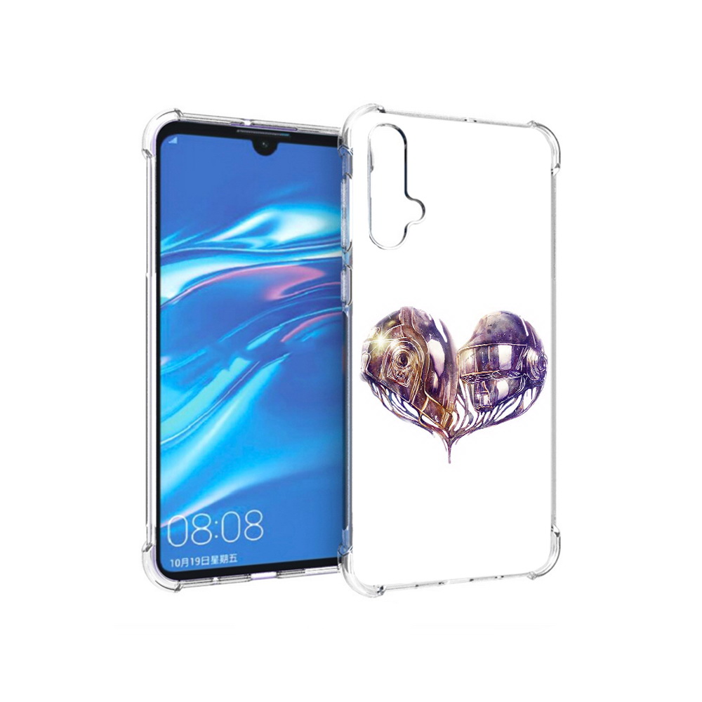 

Чехол MyPads Tocco для Huawei Nova 5 сердце абстракция, Прозрачный, Tocco