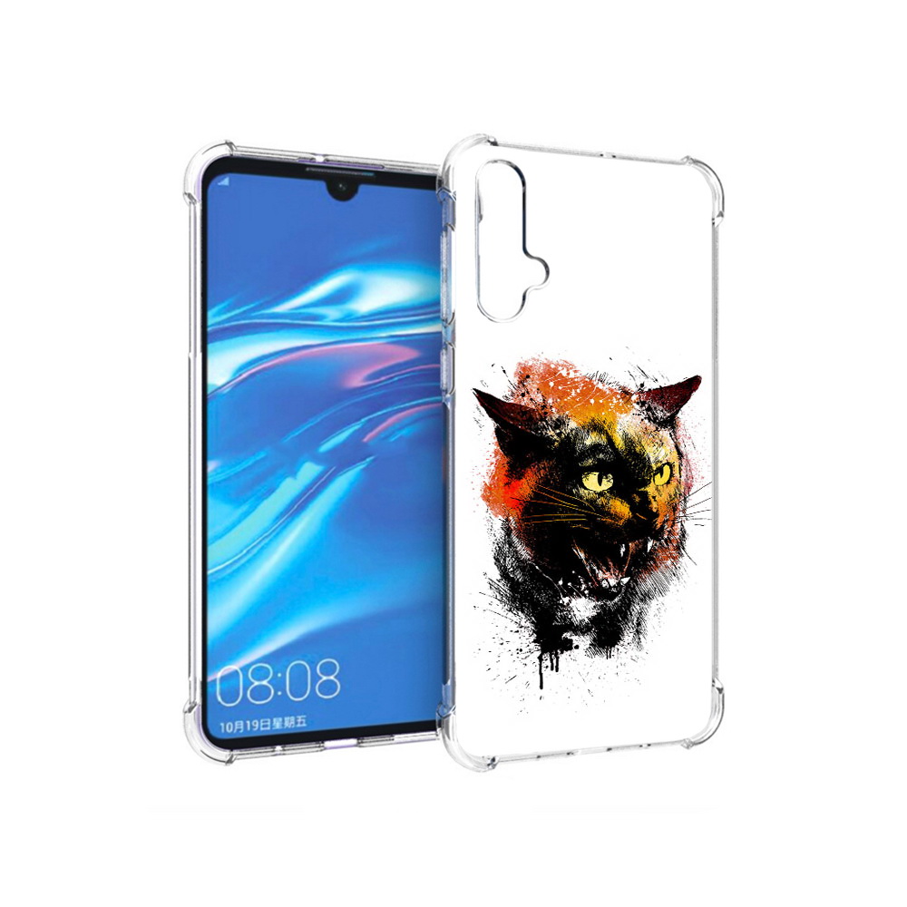 

Чехол MyPads Tocco для Huawei Nova 5 сиамский кот, Прозрачный, Tocco