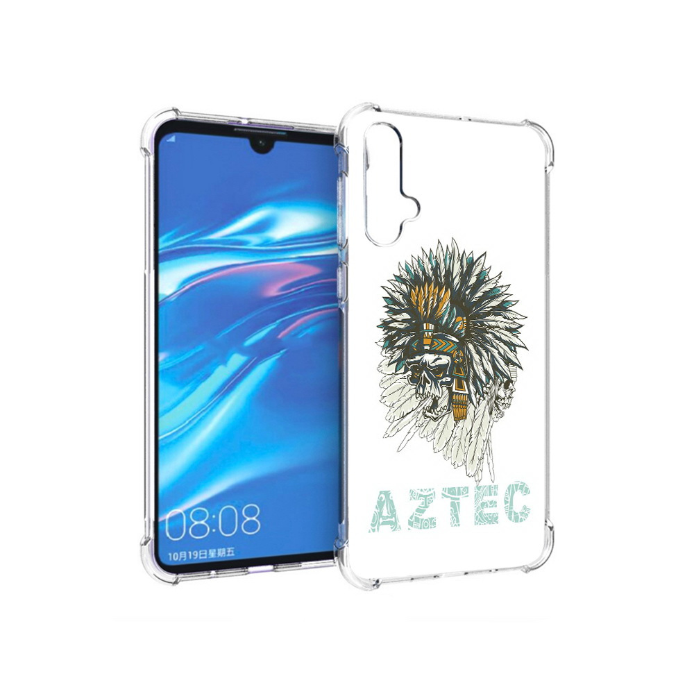 

Чехол MyPads Tocco для Huawei Nova 5 скелет индеец, Прозрачный, Tocco