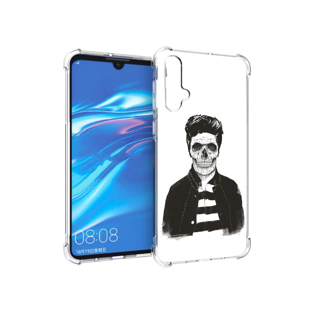 

Чехол MyPads Tocco для Huawei Nova 5 скелет, Прозрачный, Tocco