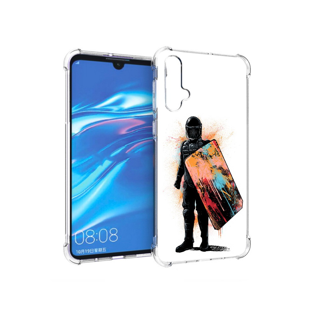 

Чехол MyPads Tocco для Huawei Nova 5 солдат с красочным щитом, Прозрачный, Tocco