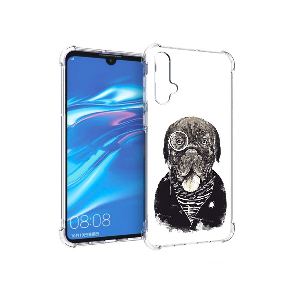 

Чехол MyPads Tocco для Huawei Nova 5 солидный песик, Прозрачный, Tocco