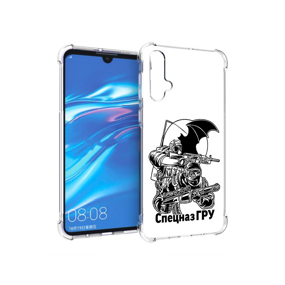 

Чехол MyPads Tocco для Huawei Nova 5 спецназ гру, Прозрачный, Tocco