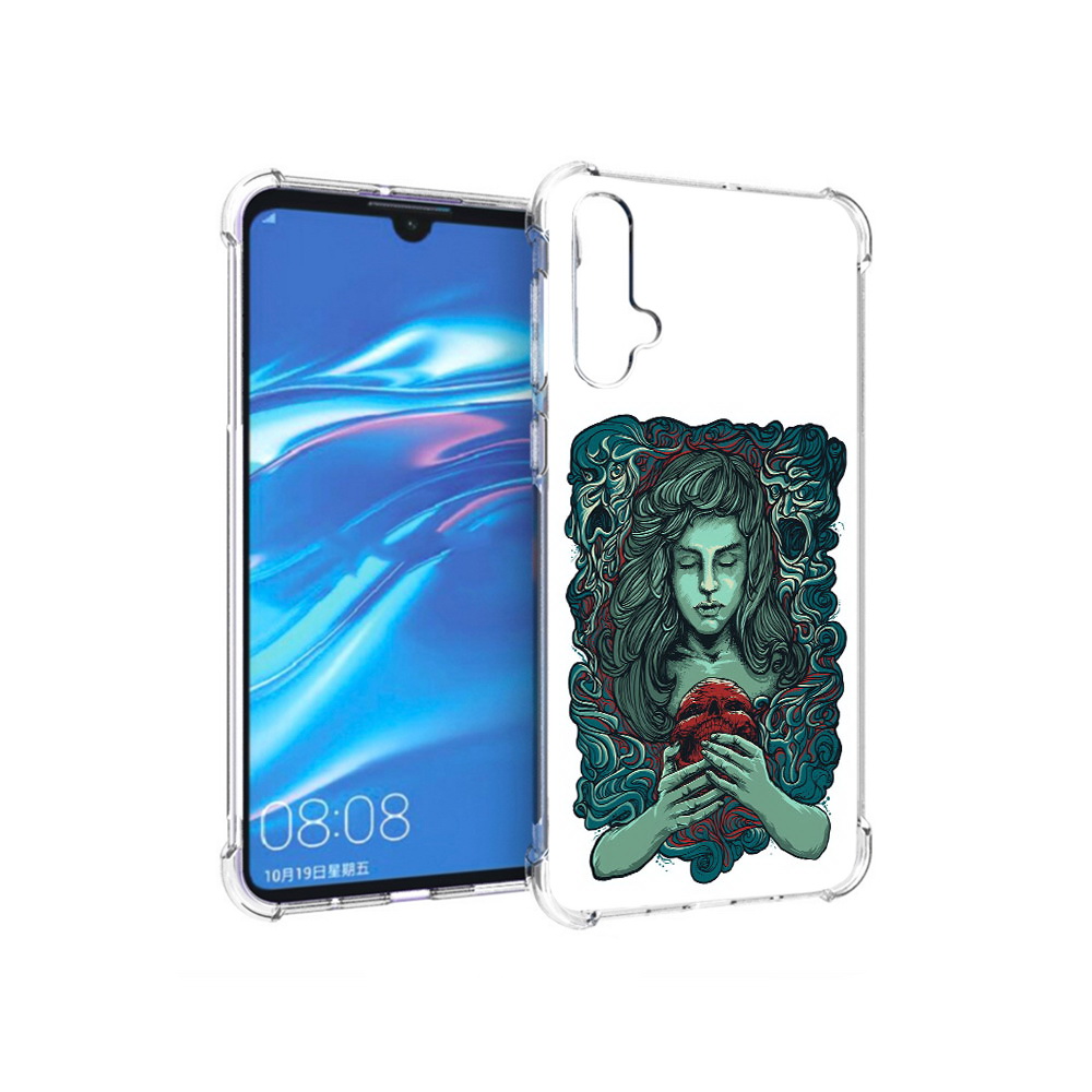 

Чехол MyPads Tocco для Huawei Nova 5 спящая девушка, Прозрачный, Tocco