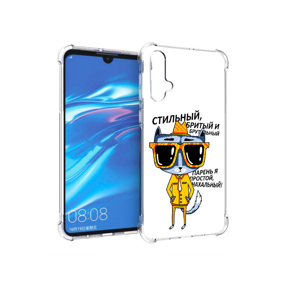 Чехол MyPads Tocco для Huawei Nova 5 стильный кот