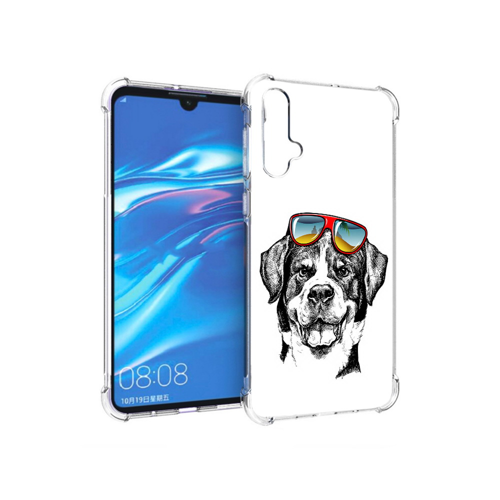

Чехол MyPads Tocco для Huawei Nova 5 счастливая собака, Прозрачный, Tocco