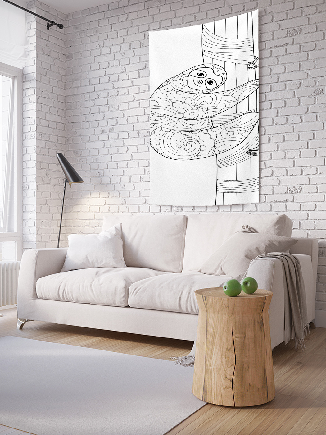 

Вертикальное фотопанно на стену JoyArty Нежный ленивец 150x200 см, Нежный ленивец