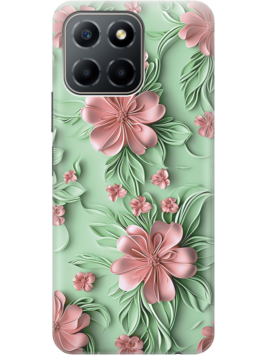 

Силиконовый чехол на Honor X6 / X8 5G с принтом "Розовые цветы на мятном фоне", Прозрачный;зеленый;розовый, 762092221