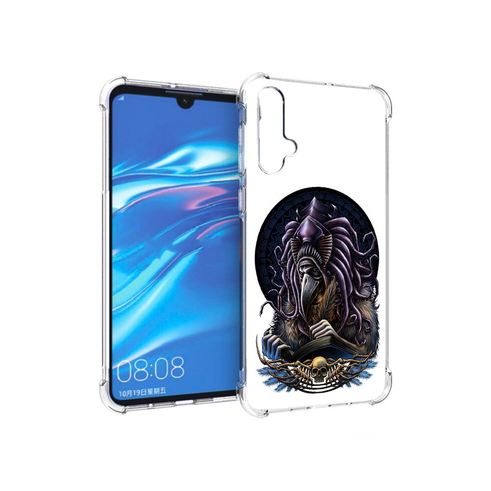 

Чехол MyPads Tocco для Huawei Nova 5 умный ворон, Прозрачный, Tocco