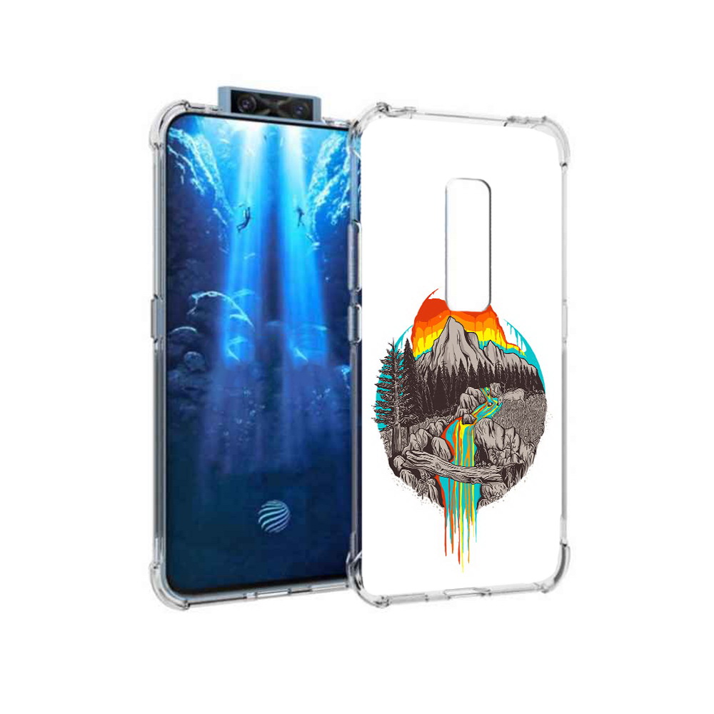 

Чехол MyPads Tocco для Vivo V17 Pro Радужный водопад (PT226965.387.144), Прозрачный, Tocco